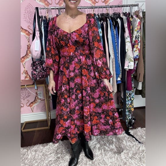 Steve Madden Laine Dress Floral Long Sleeve NWT - Picture 11 of 11